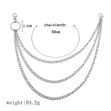 Load image into Gallery viewer, Long Metal Wallet Chain Leash Pant Jean Keychain Ring Clip Men's Hip Hop Jewelry