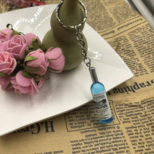 Load image into Gallery viewer, Fashion New Women/Men's Fashion Handmade Resin Wine Bottle Key Chains charm Key Rings Alloy Charms Gifts  Wholesale