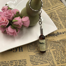 Load image into Gallery viewer, Fashion New Women/Men's Fashion Handmade Resin Wine Bottle Key Chains charm Key Rings Alloy Charms Gifts  Wholesale