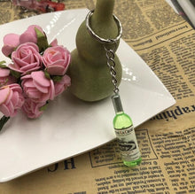 Load image into Gallery viewer, Fashion New Women/Men's Fashion Handmade Resin Wine Bottle Key Chains charm Key Rings Alloy Charms Gifts  Wholesale